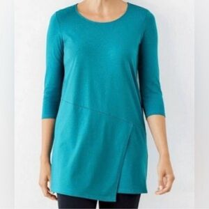 J. Jill Pure Jill Wrap Tunic Blue Size Medium